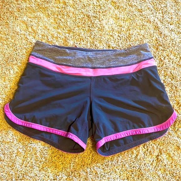 lululemon athletica Pants - Lululemon athletica pink/grey shorts. Size 4, really good condition!
